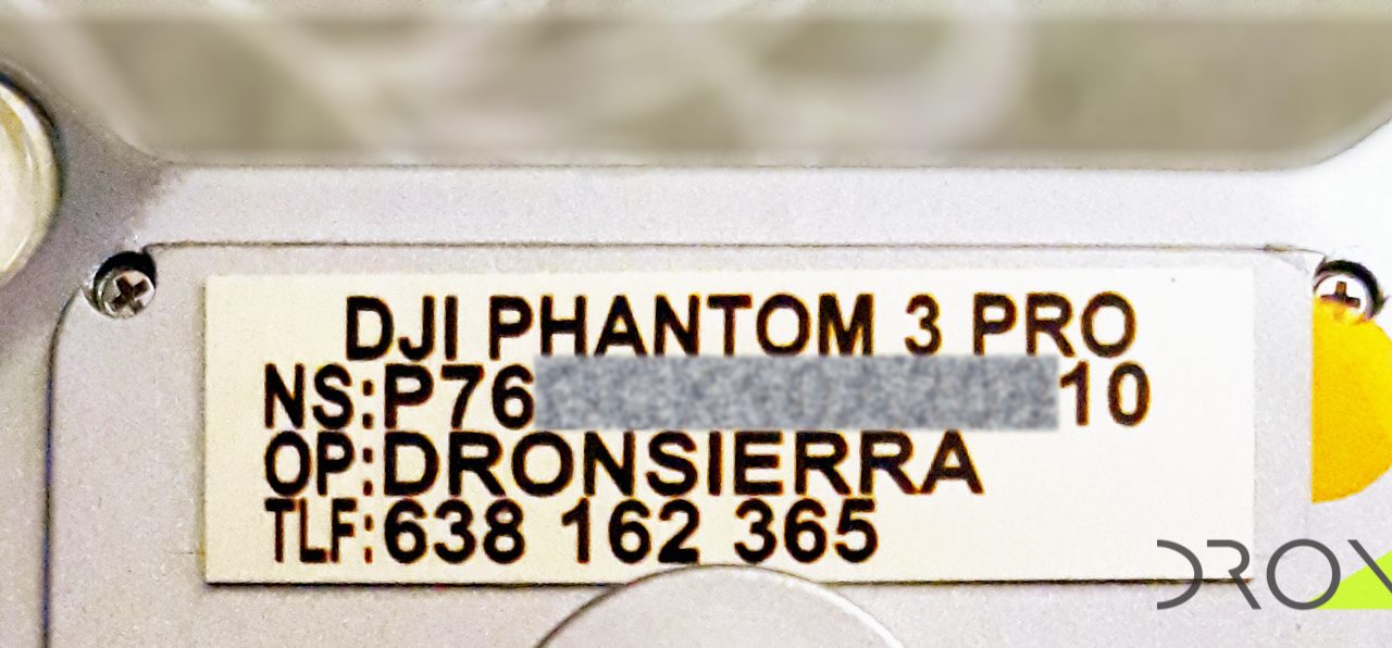 Placas Identificativas de DRONES / RPAS